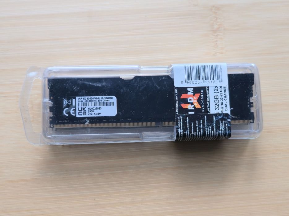 NOWY RAM Goodram IRDM PRO 32 GB (2 x 16 GB), DDR4, 3600 MHz, CL18 - Zaplombowany!