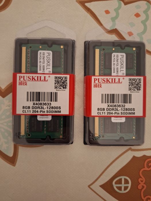 DDR3Ll  16 gb 1600 Mhz  ( 2x8gb) nowe