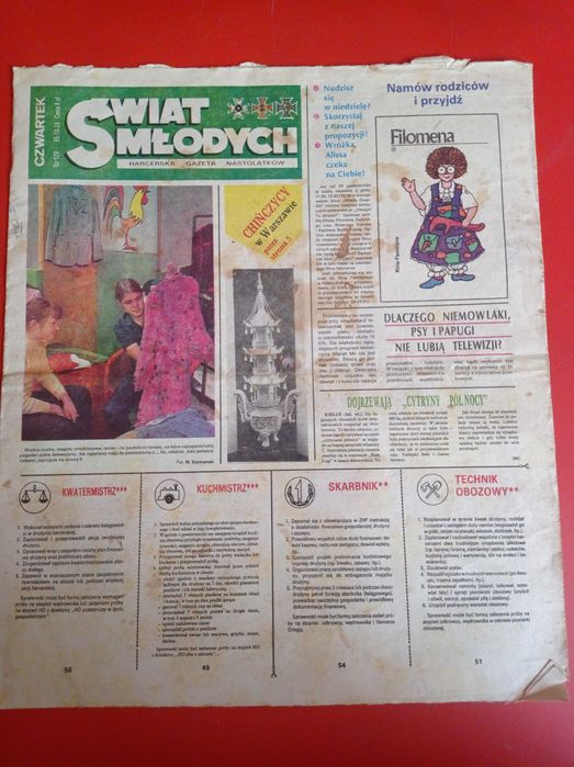 Świat młodych, nr 128/1985, 24 października 1985 Tajfun Afera Bradleya