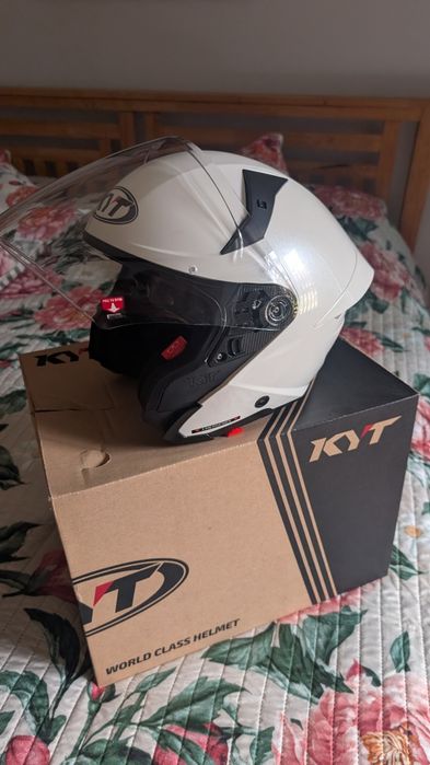 KYT TTR-JET połysk biały  kask motocyklowy