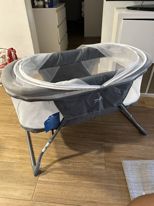 Mini berço Asalvo dobrável trip grey