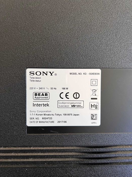 TV LED Sony Bravia KD-55XE8096 55" 4K totalmente funcional