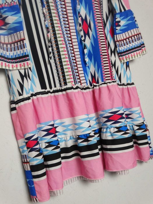 Luźna sukienka oversize boho etno