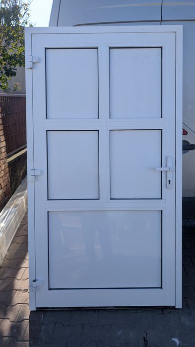 KR HAUS drzwi 117x213 zewnętrzne ALU ciepłe używane okna drzwi POZNAŃ