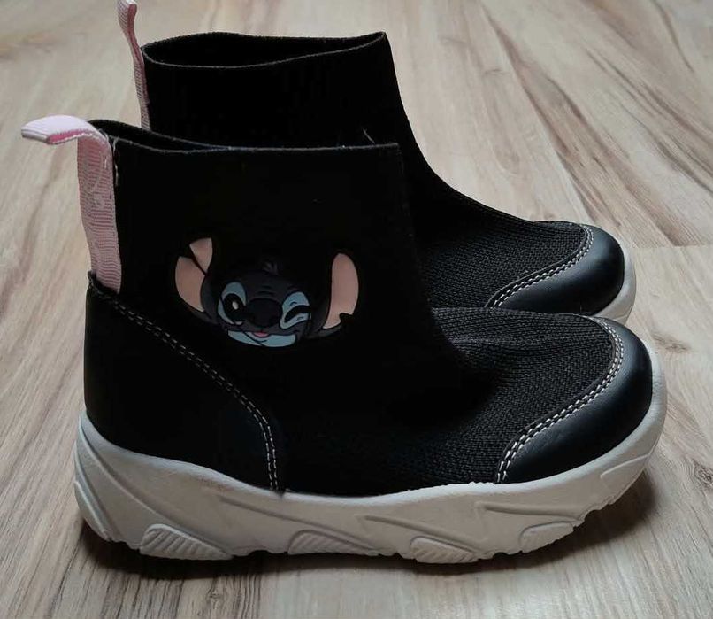 Botki dziewczęce czarne Stitch r. 28