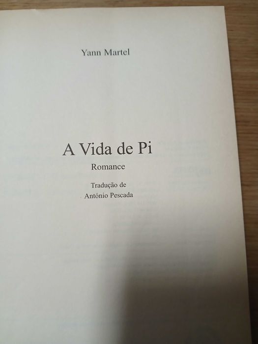 Livro 'A Vida de Pi'