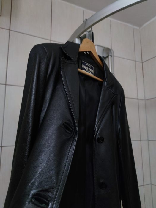 płaszcz kurtka L płaszczyk leather elegancki damski damska Burgos stat