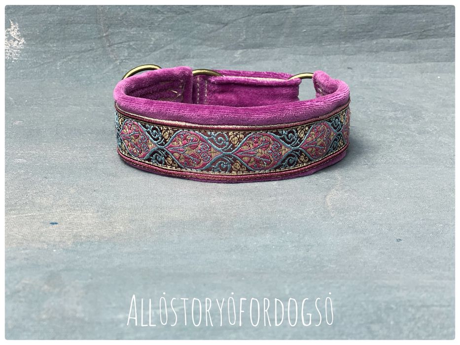 Obroza welurowa dla charta