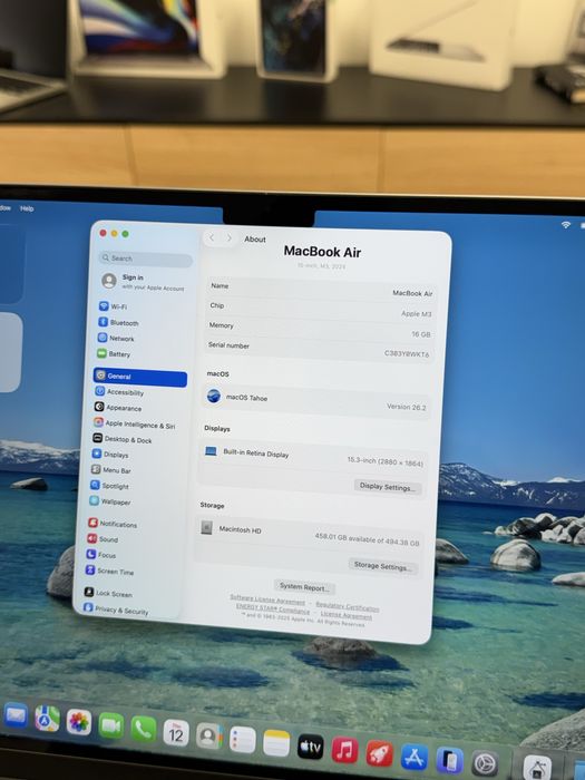 15” MacBook Air 2024 M3/16GB/512GB — SpaceGray — Рідна Батарея: 95%