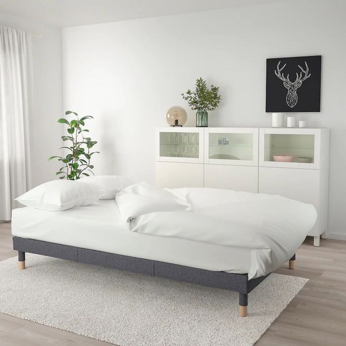 Sofá-cama modular e com arrumação do Ikea (verde)