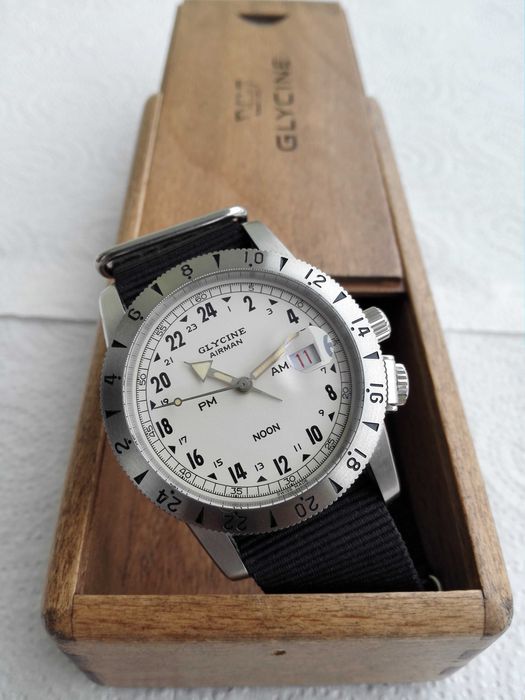 Zegarek Glycine Airman 1953 Limited edition vintage Gdańsk Chełm z