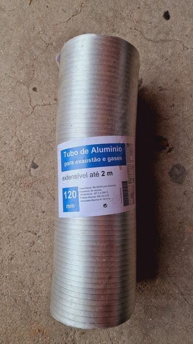 Tubo aluminio para exaustão 120mm