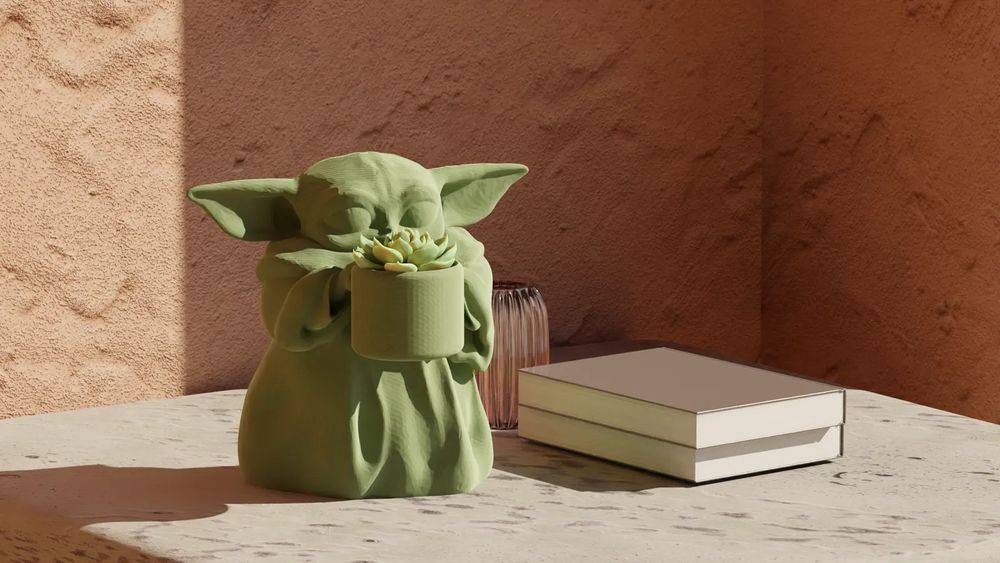Grogu (Baby Yoda) - Star Wars - vaso para plantas