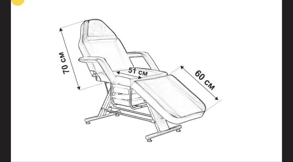 Кушетка тату перманентний макіяж масаж чорна еко шкіра