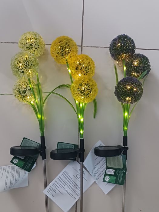 Lampki solarne ogrodowe - czosnek / 3 szt