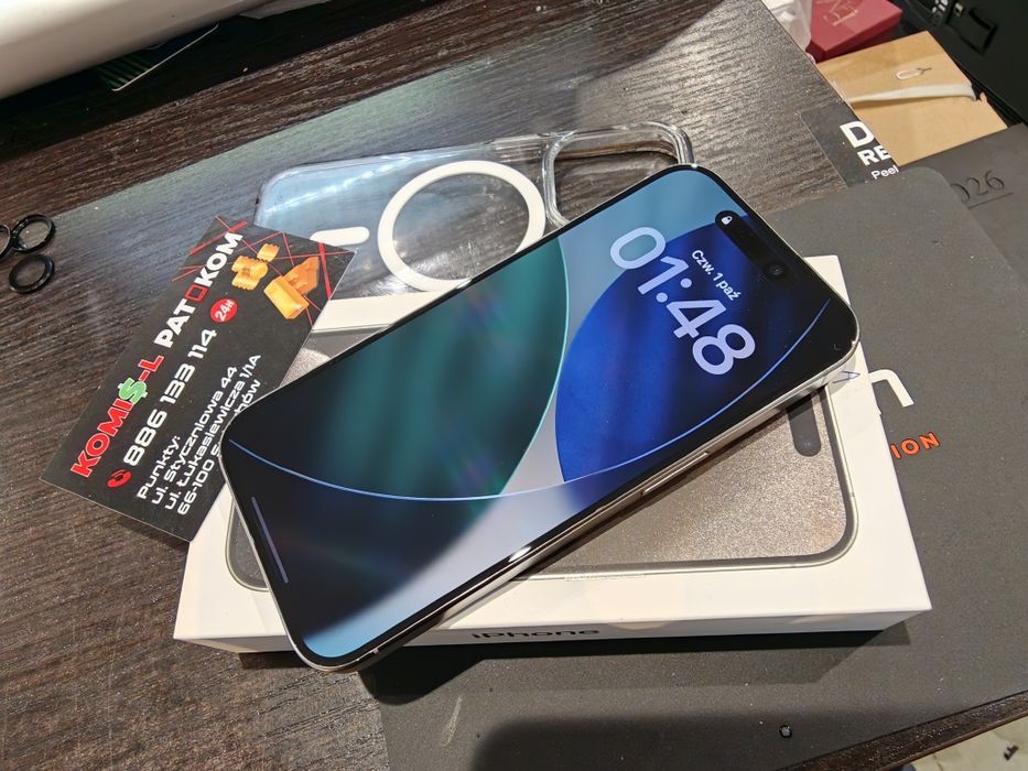 iPhone 15 Pro 256gb ..83% jak nowy kompleT.. PAT-KOM