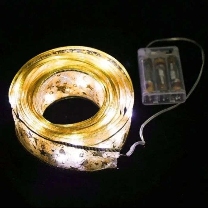 Хіт продаж/Гірлянда стрічка на ялинку на батарейках / Лента на елку