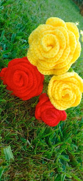 Rosas lindas em crochê