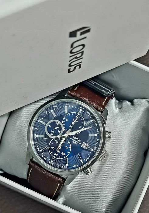 RELÓGIO LORUS QUARTZ CRONÓGRAFO AÇO INOXIDÁVEL MOSTRADOR AZUL