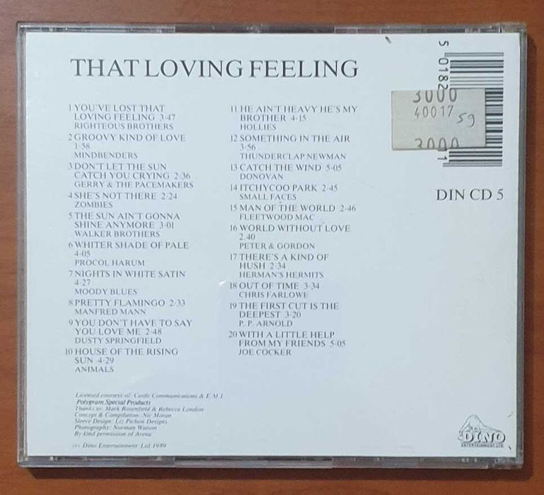 CD - That Loving Feeling - 20 All Time Greats - Artistas originais