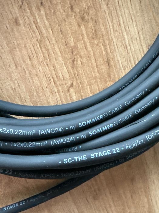 Kabel mikrofonowy Sommer 10 metr, XLR Neutrik 3 sztuki + 4 x po 2 metr