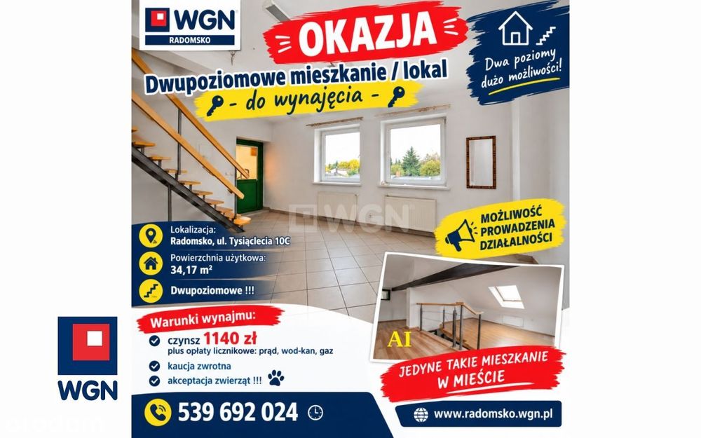 Niedrogie mieszkanie do wynajęcia !!!