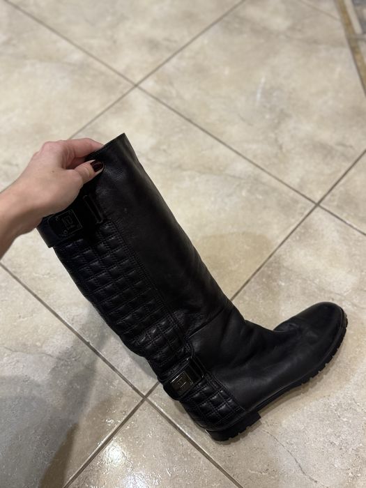 Італійські чоботи натуральне хутро, натуральна шкіра 39