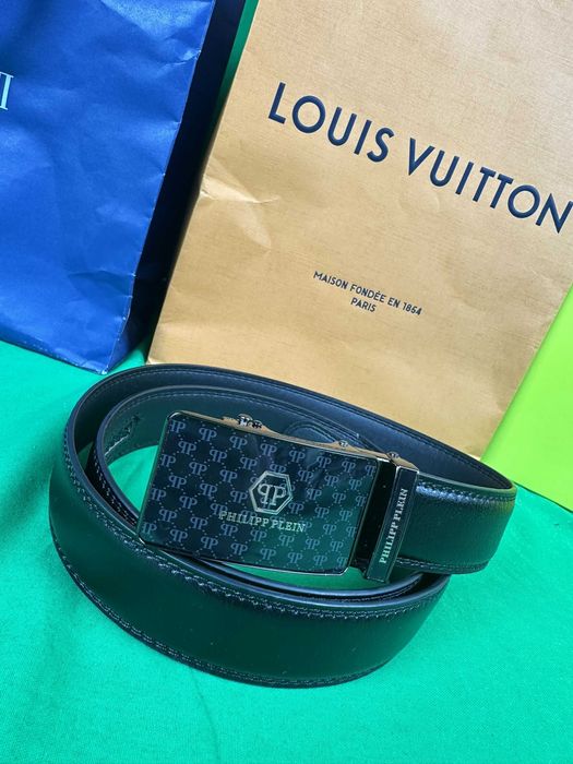 Pasek klamra czarny meski tommy hilfiger nowość karl plein Premium