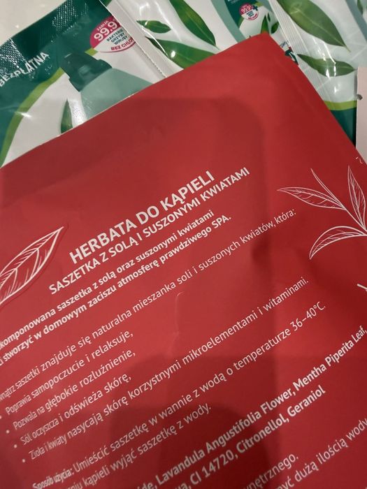 Zostaw kosmetyków oraz herbata do kąpieli