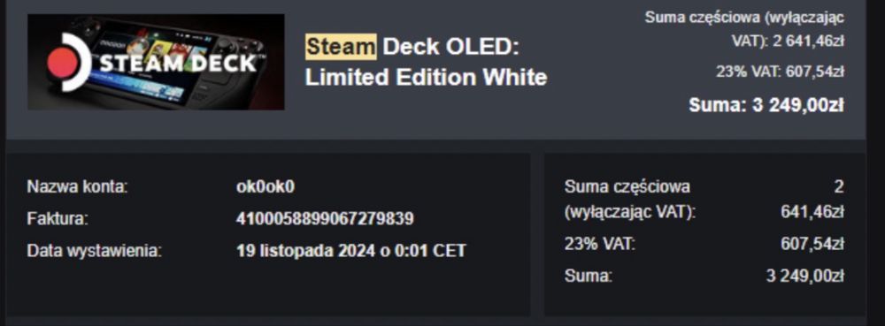 Steam Deck White Limitowany OLED 1TB Polska Dystrybucja