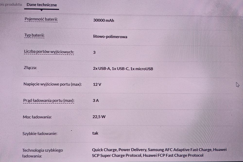 5 x Power Bank Baseus Powerbank Super-Fast 30000mAh 22.5W Star-Lord