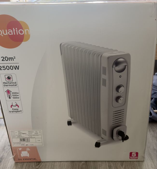 Aquecedor a oleo na caixa