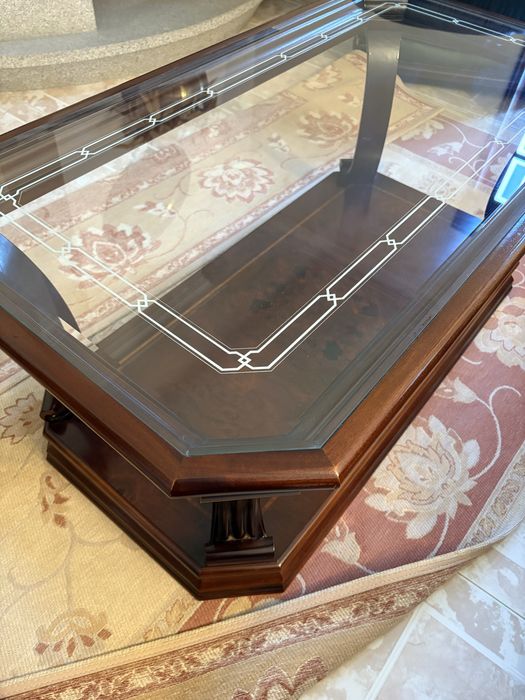 Conjunto de Sala Clássico: Móvel de TV Giratório/Bar + Mesa de Centro (Venda Juntos ou Separados)