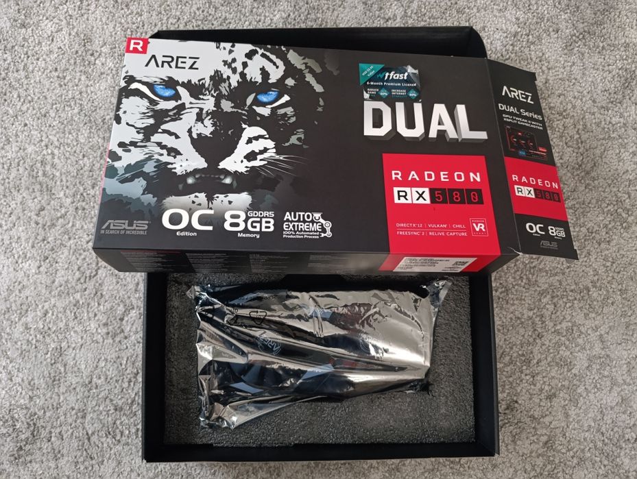 ASUS AREZ Dual Radeon RX 580 OC Edition Graphics Card, 8GB GDDR564284347181953121