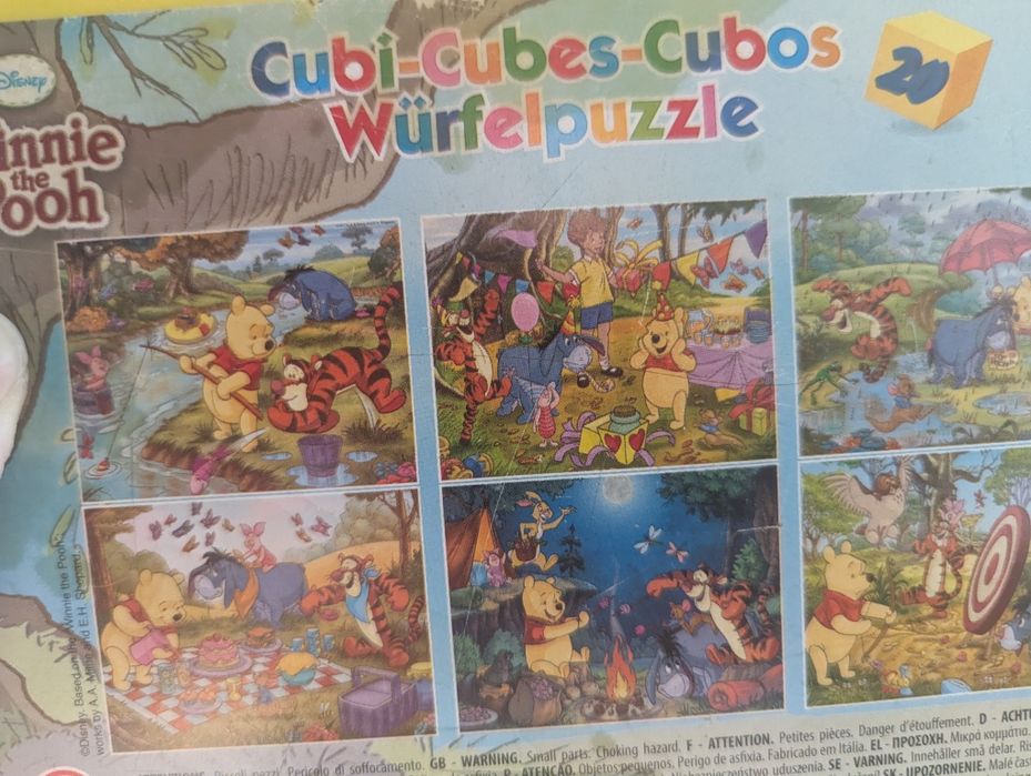 Klocki drewniane puzzle 3 zestawy