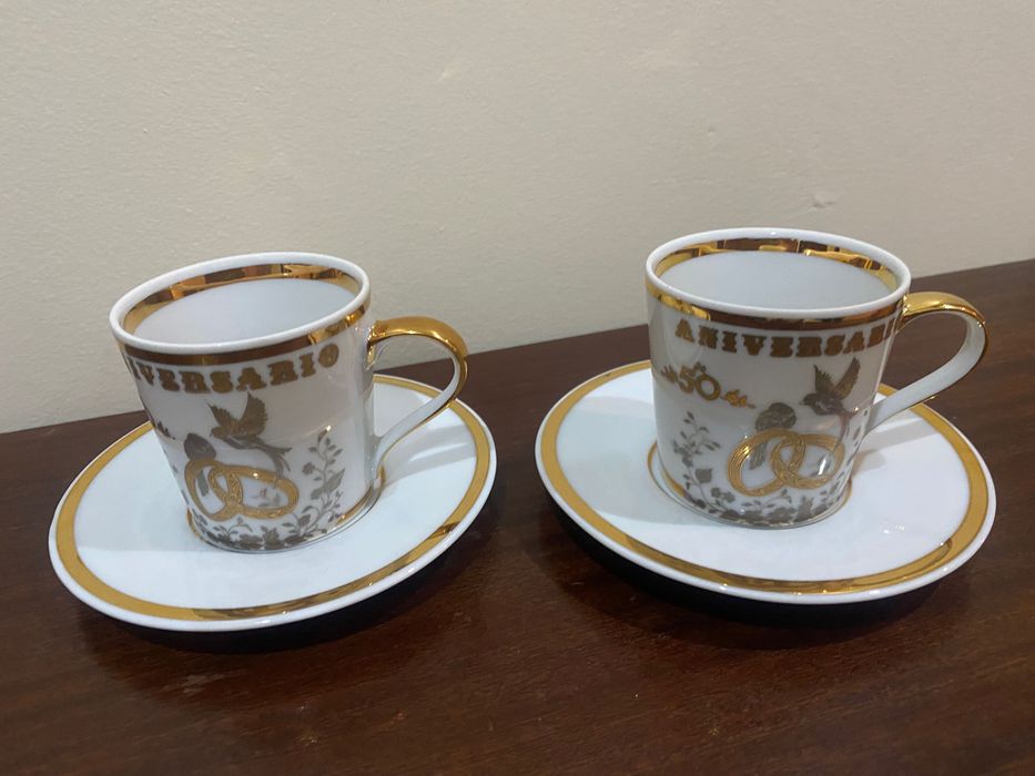 Bodas de ouro: Prato + Par Chavenas Café