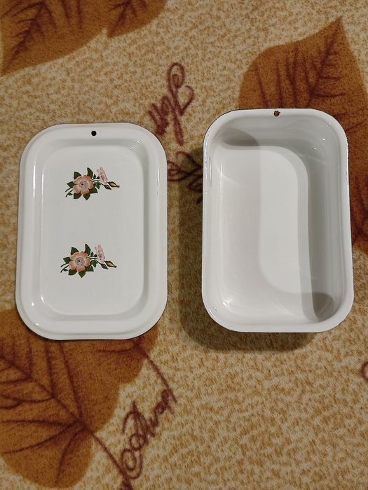 Лоток эмалированный для еды