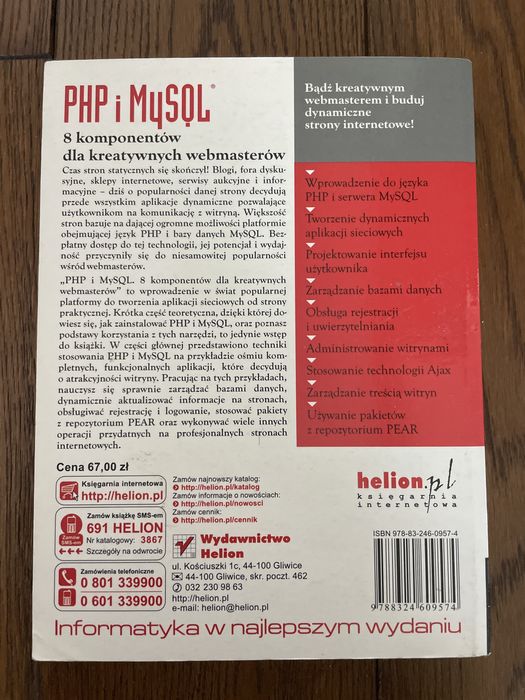 PHP i MySQL 8 komponentow dla kreatywnych webmasterow