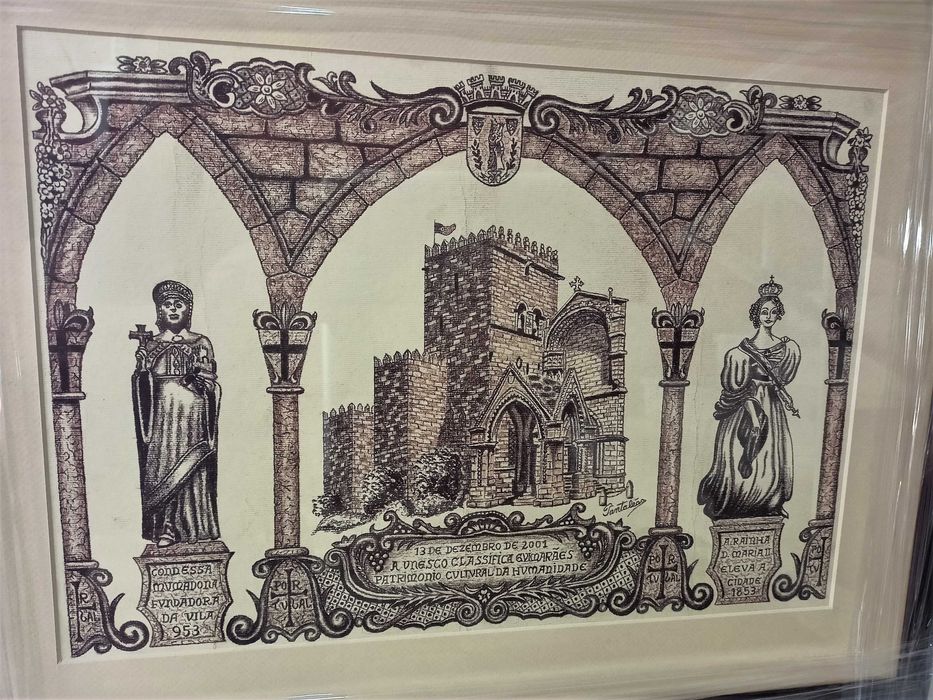 Gravura Guimarães Património Cultural Humanidade