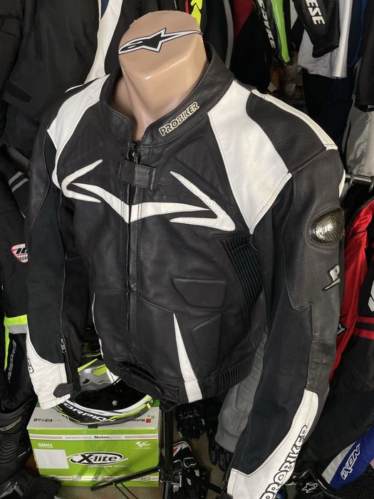 PROBIKER PRX-4. Топова шкіряна мотокуртка з карбоном! 52 розмір
