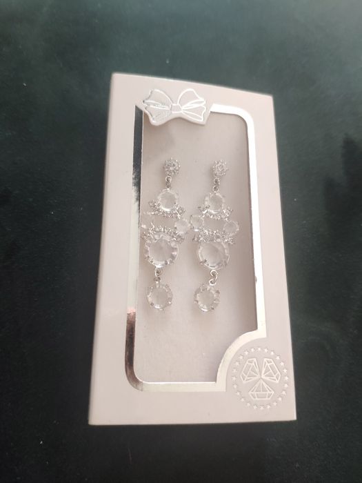 Kolczyki do ślubu kryształki