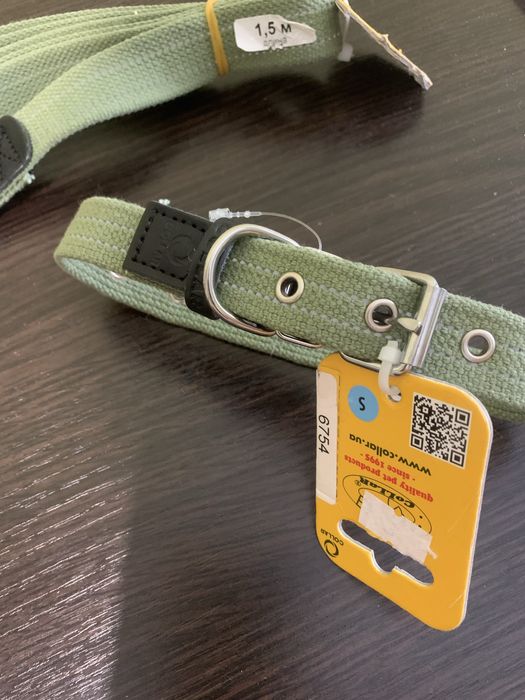 Повідець+нашийник, новий, бавовна