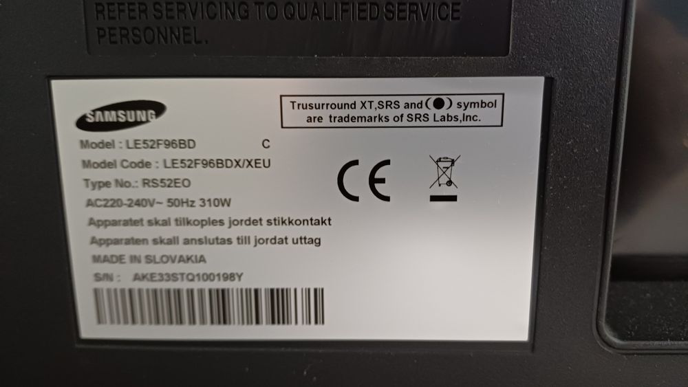 Telewizor Samsung LE52F96BDX 52cale