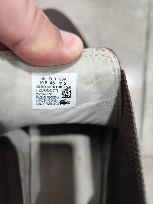 Botas Lacoste em pele castanha