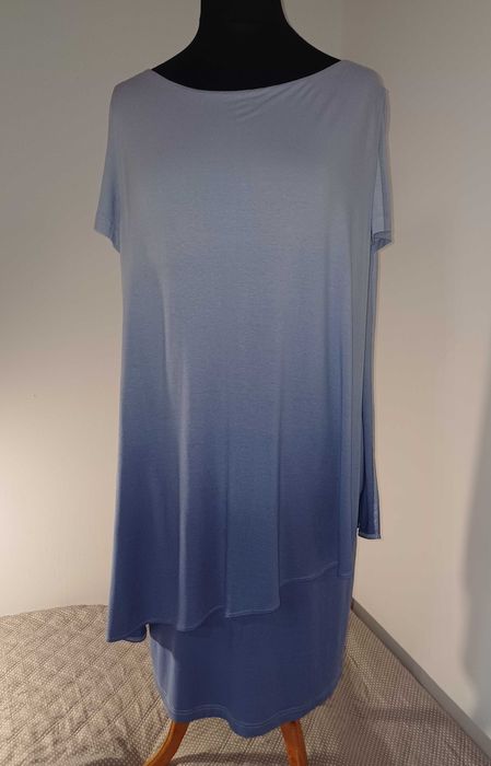 Sukienka ombre z pelerynką, polski producent, wymiary w opisie