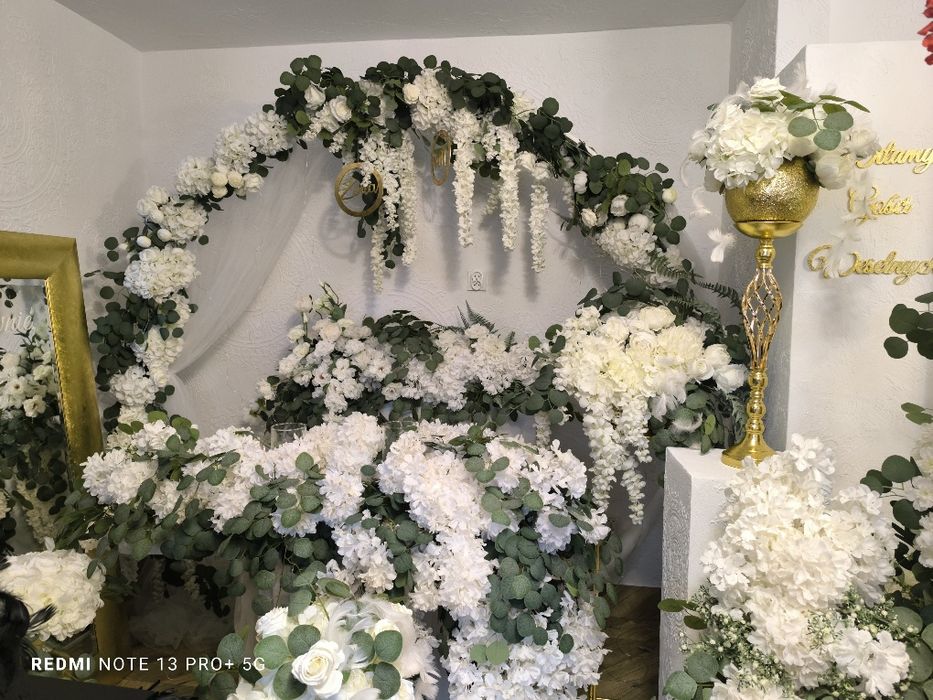 Dekoracje okolicznosciowe Kwiaty Scianki  Komunia Wesela  600 zł