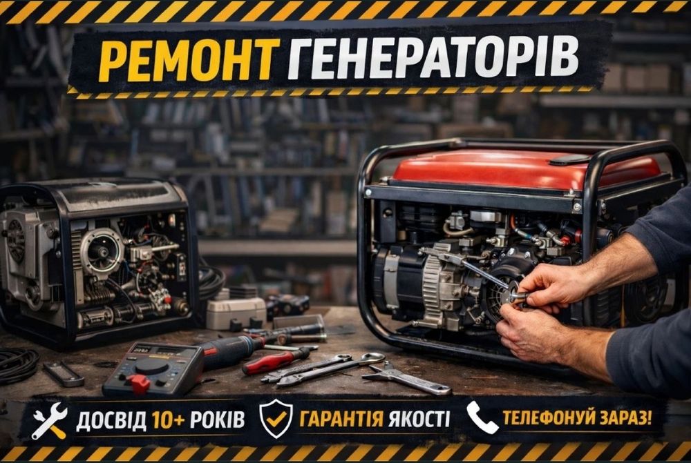 Ремонт Генераторів Бензинових,,інвекторних(До 10 Кіловат!)