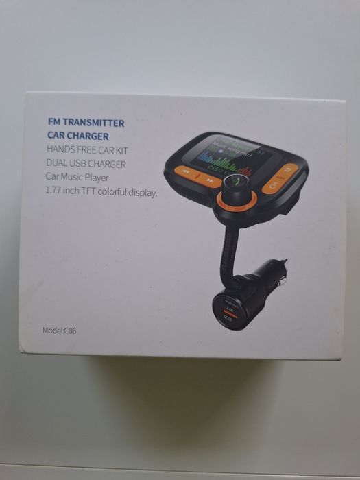 Nowy Red Transmiter FM zestaw głośnomówiący  BLUETOOTH-5 C86