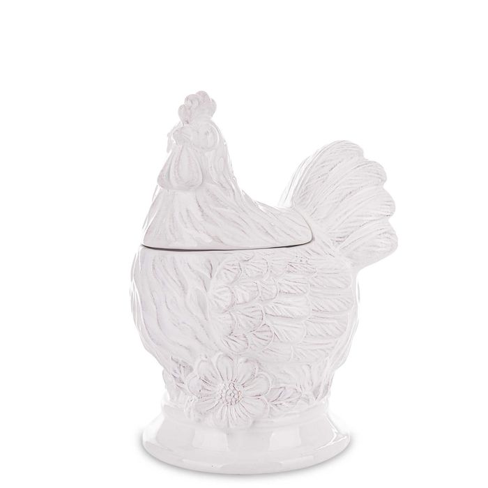 Pojemnik ceramiczny KURA biała 177076