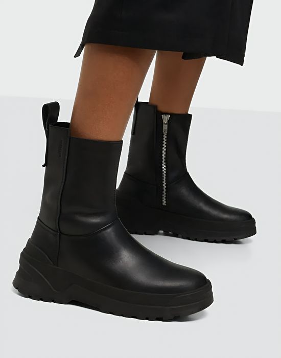 Vagabond зимові черевики челсі на платформі натуральна шкіра хутро